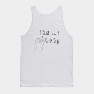 I Raise Future Guide Dogs - Labrador Puppy Heart - Guide Dog For The Blind - Dog Training - Working Dog - Black Design for Light Background Tank Top